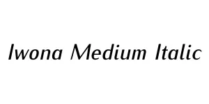 Iwona Medium Italic Font