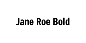 Jane Roe Bold Font