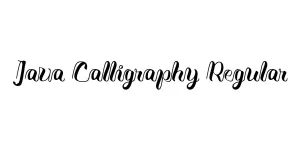 Java Calligraphy Regular Font