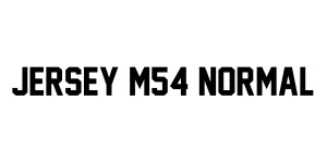 Jersey M54 Normal Font
