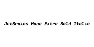 JetBrains Mono Extra Bold Italic Font