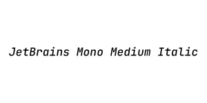 JetBrains Mono Medium Italic Font