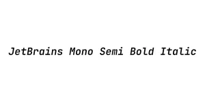 JetBrains Mono Semi Bold Italic Font
