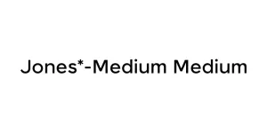 Jones*-Medium Medium Font