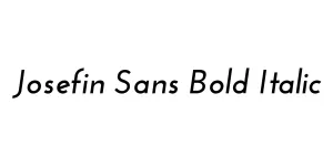 Josefin Sans Bold Italic Font