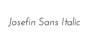 Josefin Sans Italic Font