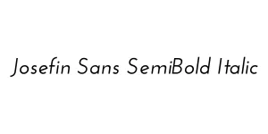 Josefin Sans SemiBold Italic Font