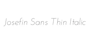 Josefin Sans Thin Italic Font