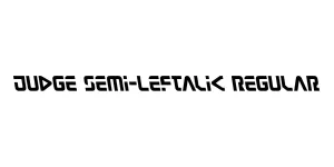 Judge Semi-Leftalic Regular Font