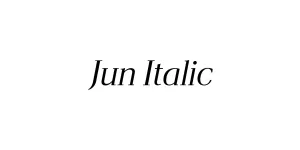 Jun Italic Font