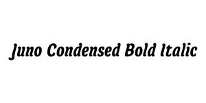 Juno Condensed Bold Italic Font