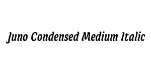 Juno Condensed Medium Italic Font