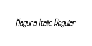 Kagura Italic Regular Font