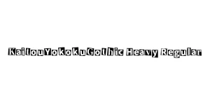 KaitouYokokuGothic Heavy Regular Font