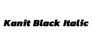 Kanit Black Italic Font