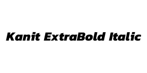 Kanit ExtraBold Italic Font