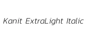 Kanit ExtraLight Italic Font
