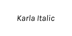 Karla Italic Font