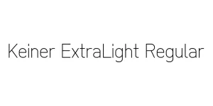 Keiner ExtraLight Regular Font
