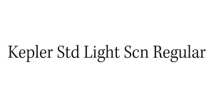 Kepler Std Light Scn Regular Font