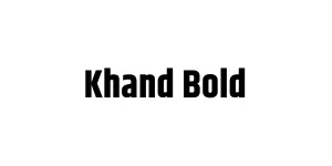 Khand Bold Font