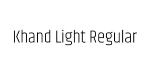 Khand Light Regular Font