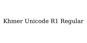 Khmer Unicode R1 Regular Font