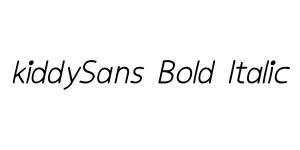 kiddySans Bold Italic Font