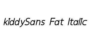 kiddySans Fat Italic Font