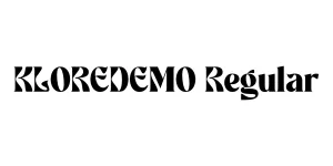 KLOREDEMO Regular Font