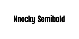 Knocky Semibold Font