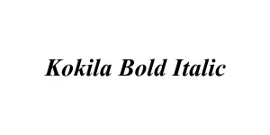 Kokila Bold Italic Font