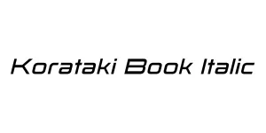 Korataki Book Italic Font