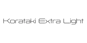 Korataki Extra Light Font