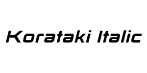 Korataki Italic Font