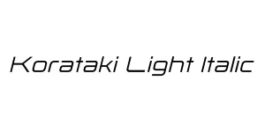 Korataki Light Italic Font