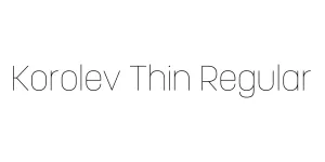 Korolev Thin Regular Font