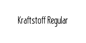 Kraftstoff Regular Font