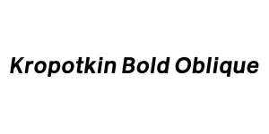 Kropotkin Bold Oblique Font