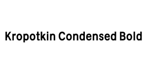 Kropotkin Condensed Bold Font