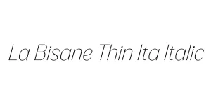 La Bisane Thin Ita Italic Font