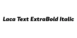 Laca Text ExtraBold Italic Font