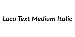 Laca Text Medium Italic Font