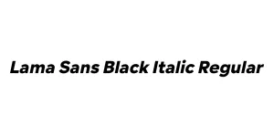 Lama Sans Black Italic Regular Font