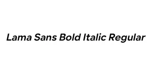 Lama Sans Bold Italic Regular Font