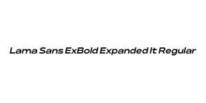Lama Sans ExBold Expanded It Regular Font