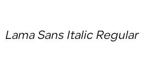 Lama Sans Italic Regular Font
