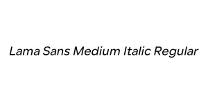 Lama Sans Medium Italic Regular Font