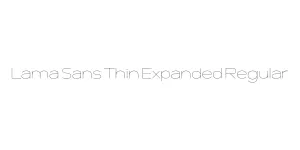 Lama Sans Thin Expanded Regular Font