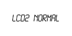 LCD2 Normal Font